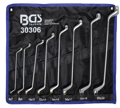 Produktbild von BGS 30306 Doppel-Ringschlüssel-Satz, tief gekröpft, 8-tlg.
