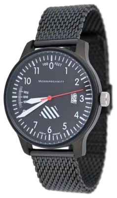 Produktbild von Aristo Herren Messerschmitt Uhr Fliegeruhr ME-42ALTI-M Milanaiseband