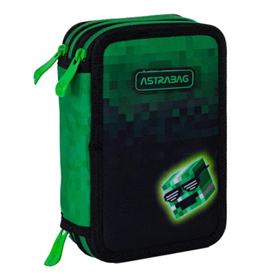 Zdjęcie produktu dla Piórnik potrójny Jumbo z wyposażeniem Pixel Hero ASTRA