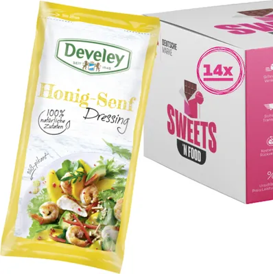 Produktbild von Develey Honig Senf Dressing Portionsbeutel 14x75ml