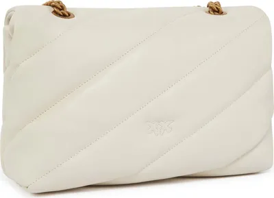 Immagine prodotto di PINKO Pelle borsa a tracolla borsa a tracolla Love Puff Classic CL Sheep Nappa White - Antique Gold avorio