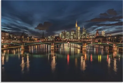 Produktbild von ARTland Wandbild Alu für Innen & Outdoor Frankfurt am Main Größe: 90x60 cm