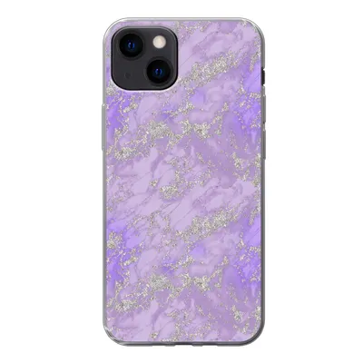 Produktbild von MuchoWow® Handyhülle Schutzhülle Hülle für iPhone 13 Marmor - Lila - Muster Silikon Softcase Handy Hülle - Karteninhaber