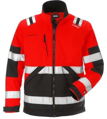 Immagine prodotto di Fristads Giacca Softshell Alta Visibilità Cl. 2 4083 WYH Alta Visibilità Rosso/Nero 3XL