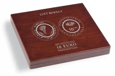 Produktbild von Münzkassette für 15 dt. 10-Euro-Sammlermünzen Luft bewegt in Kapseln schwarz