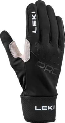 A single black glove is shown against a white background.