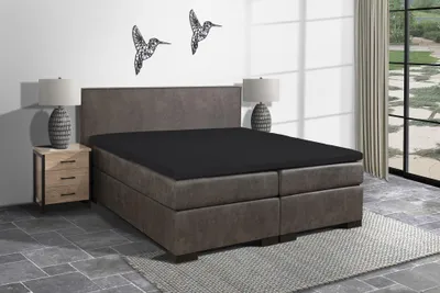 Produktbild von Mr.Sandman Elasthan Classic Topper Spannbetttuch Granit 160x200-210cm 220g/m²