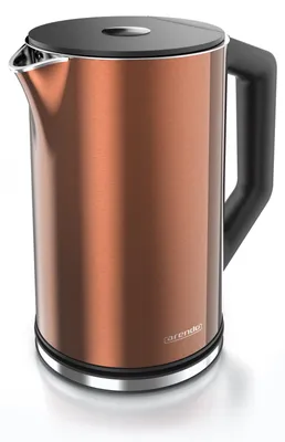 Image de Bouilloire Arendo avec réglage de la température 40 - 100 °C, acier inoxydable, écran LED, 1,5L, 2200W, design double paroi, sans BPA, cuivre