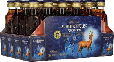 Image de St. Hubertus Tropfen Kräuterlikör 30% Vol. 24x0,02l