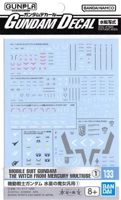 Produktbild von Czarownica Z Mercury - Kalkomania Gundam 133 - Zestaw Modelarski