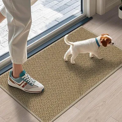 Produktbild von Türschutzmatte, 43 x 75 cm - rutschfest, wasserabsorbierend - waschbare Schmutzfangmatte - ideal für den Innenbereich