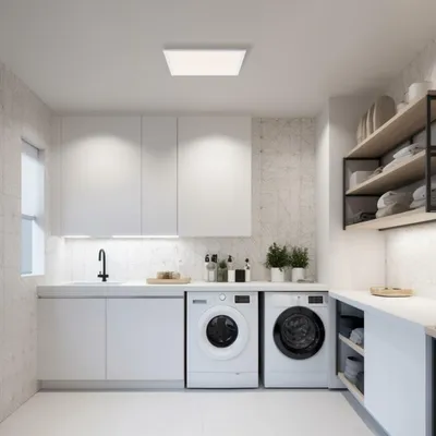 Produktbild von LED Deckenaufbau-Paneel, 45x45 cm, 2800 lm, dimmbar, 3000-6500 K, weiß