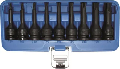 Image de BGS Jeu de douilles à embout de force entraînement carré intérieur 12,5 mm (1/2") profil T (pour Torx) T20 - T70 9pcs - 5480