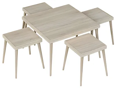 Immagine prodotto di Wohnzimmer-Set Beige Holz Modern Elegant