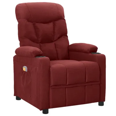 Image de Fauteuil de massage Rouge bordeaux Tissu