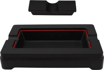 Produktbild von Passatore Zigarrenaschenbecher Aluminium schwarz / rot