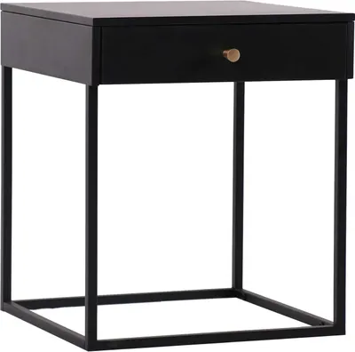 Produktbild von Beistelltisch - Schwarz matt - Metall - 43 x 41 cm