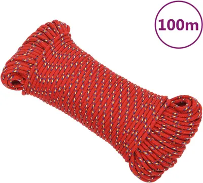 Produktbild von Bootsseil Rot 5 mm 100 m Polypropylen