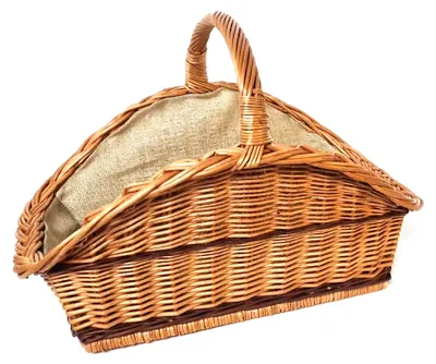 Produktbild von Kaminkorb Holzkorb Kaminholzkorb aus Weide mit Jute (Art. 90280 - 2F)