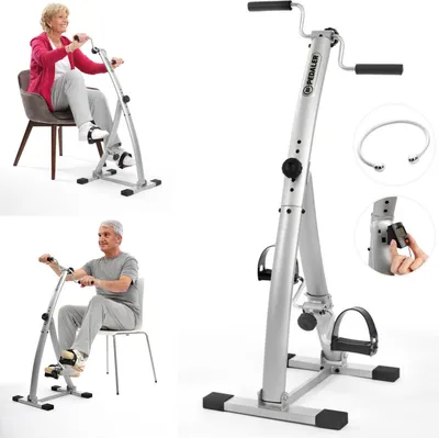 Produktbild von Gymform® Bi Pedaler mit Computer - Bewegungstrainer klappbar, Fitnesstrainer ,Fitnessgerät, platzsparend zusammenklappbar, 6 Tretwiderstände Sport im sitzen