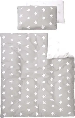 Image de roba Parure de lit 2 pièces 'Little Stars', 100x135 cm, 100% coton, housse de couette & taie d'oreiller