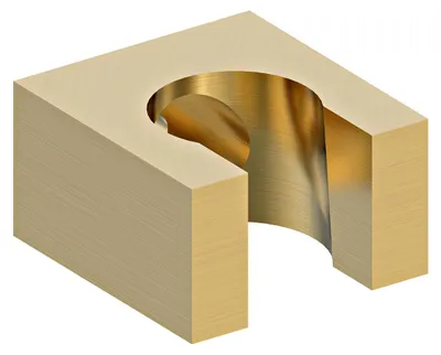 Produktbild von Brausehalter, eckig gold matt