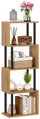 Immagine prodotto di Scaffale in legno a forma di S con 5 ripiani