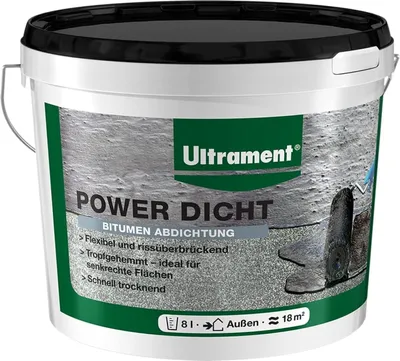 Produktbild von ULTRAMENT Power Dicht, Schwarz, 8 Ltr