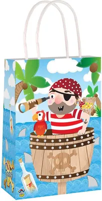 Produktbild von Pirat Papier Party-Tüte SG29705 (Einheitsgröße) (Bunt)