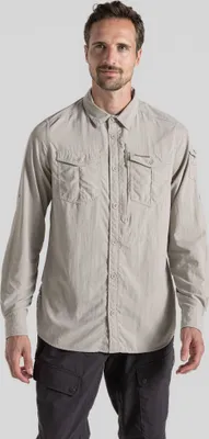 Image de Craghoppers NosiLife Adventure LS II Chemise pour hommes résistante aux insectes, Taille:XXL, Couleur:Parchment