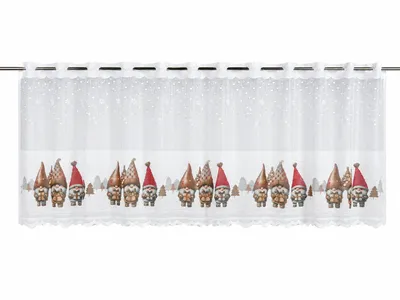 Produktbild von Scheibengardine Wichtel Weihnachten HxB 50x140cm Winter Advent 2373 Bistro