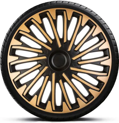 Produktbild von Radkappen Radzierblenden SATZ (4Stück) 16 Zoll SOHO GOLD BLACK Z460255