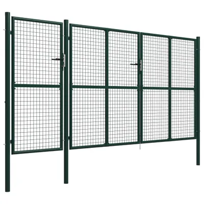 Zdjęcie produktu dla Stalowa brama ogrodowa 400 x 200 cm Zielona