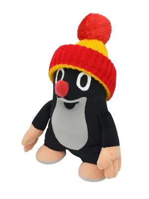 Produktbild von Kuscheltier Der kleine Maulwurf mit Mütze 24 cm Schwarz/Rot, 45906H