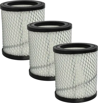 Produktbild von vhbw 3x Staubsaugerfilter Ersatz für Ruecab 003451 für Aschesauger - HEPA-Filter Silber Weiß