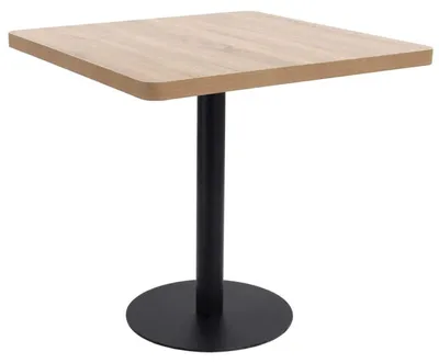 Produktbild von Bistrotisch Hellbraun/Schwarz 80x80x75cm MDF/Stahl für 2 Personen