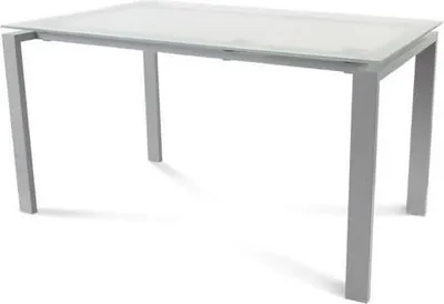 Produktbild von Schreibtisch Total BxTxH 140x80x73cm Gestell grau Platte Glas satiniert.