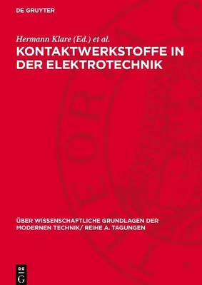 Produktbild von Kontaktwerkstoffe in der Elektrotechnik
