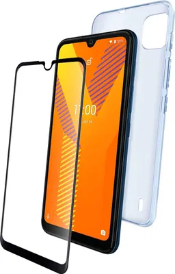 Produktbild von Wiko, 2-in-1 Schutz-Set Weiche Hülle Wiko Y62/Y62 Plus Displayschutz, Schwarz transparent