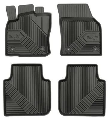 Produktbild von Gummi-Fußmatten für SEAT Tarraco 2018-2024 (SUV) – 4-tlg, Schwarz, passgenau