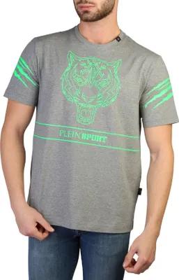 Produktbild von Plein Sport Herren KURZARM-T-SHIRT Grau TIPS102_096AD91_GRIGIO94GR : Größe - S Größe: S