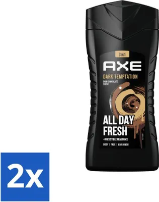 Produktbild von Axe 3-in-1 Duschgel Dark Temptation 250 ml - Vorteilspack - 2 Stücke