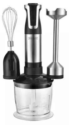 Obrázek produktu pro Royalty Line RL-ESMS800BLK: Sada ručního mixéru 3 v 1 - šlehač, ponorný mixér, sekáček - černý