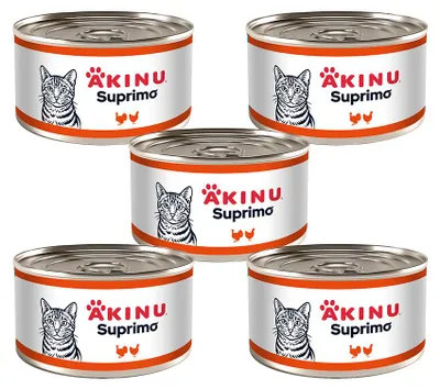 Obrázek produktu pro Akinu SUPRIMO Mleté s krůtím konzerva pro kočky 200 g MTP 5 ks