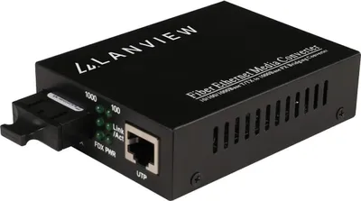 Immagine prodotto di Supporto non gestito Lanview da 10/100/1000Base-T RJ45 a 1000Base-X SC - 1 Gbps - RJ-45 (LVN-MED-SC-1000BASE-X)