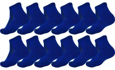 Produktbild von 12 Paar Sport Frottee Sneaker Socken Herren Damen Quarter Socks Kurzsocken Halbsocken Baumwolle 12 Paar, Blau/35-38