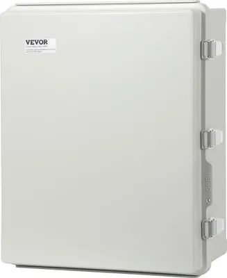 Obrázek produktu pro Venkovní elektrická rozvodná skříň, 530 x 430 x 200 mm, plastová elektrická skříň z ABS s odklápěcím víkem a nerezovým zámkem, IP67 prachotěsná a vodotěsná pro venkovní elektrické projekty