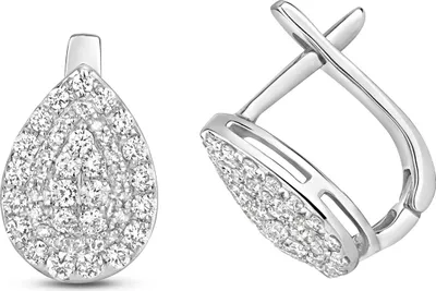 Produktbild von 9 Karat (375) Weißgold Damen - Diamant Ohrklemme Brillant-Schliff 0.50 Karat H - I1 I2 - 11mm*8mm; TRS2770