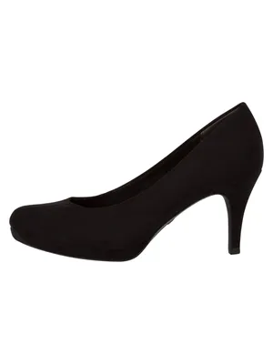 Produktbild von Tamaris 1-22464-24 Damen Pumps Plateau Velouroptik, Größe:37 EU, Farbe:Schwarz