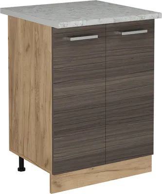Image de Meuble bas de cuisine Vicco R-Line Gris noble 60cm PT Marbre, Model 53966